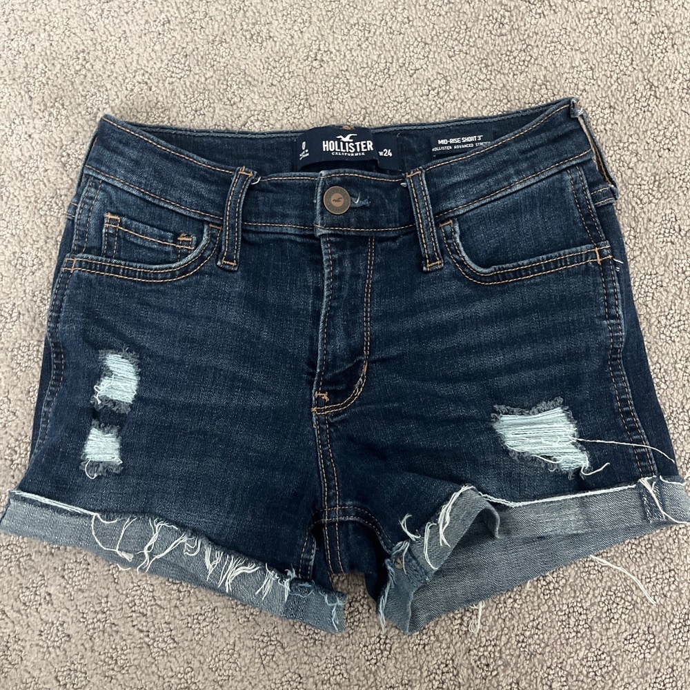 Mid rise hollister Jean shorts